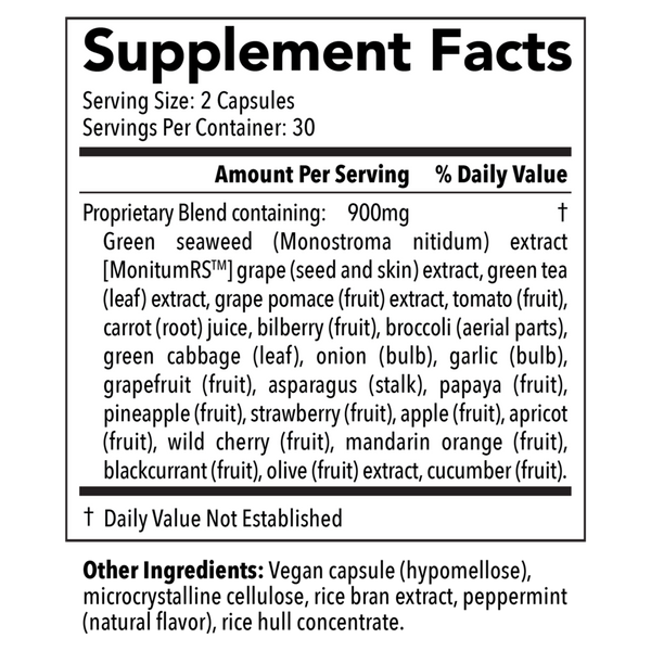 Arterosil HP Supplement Facts Label