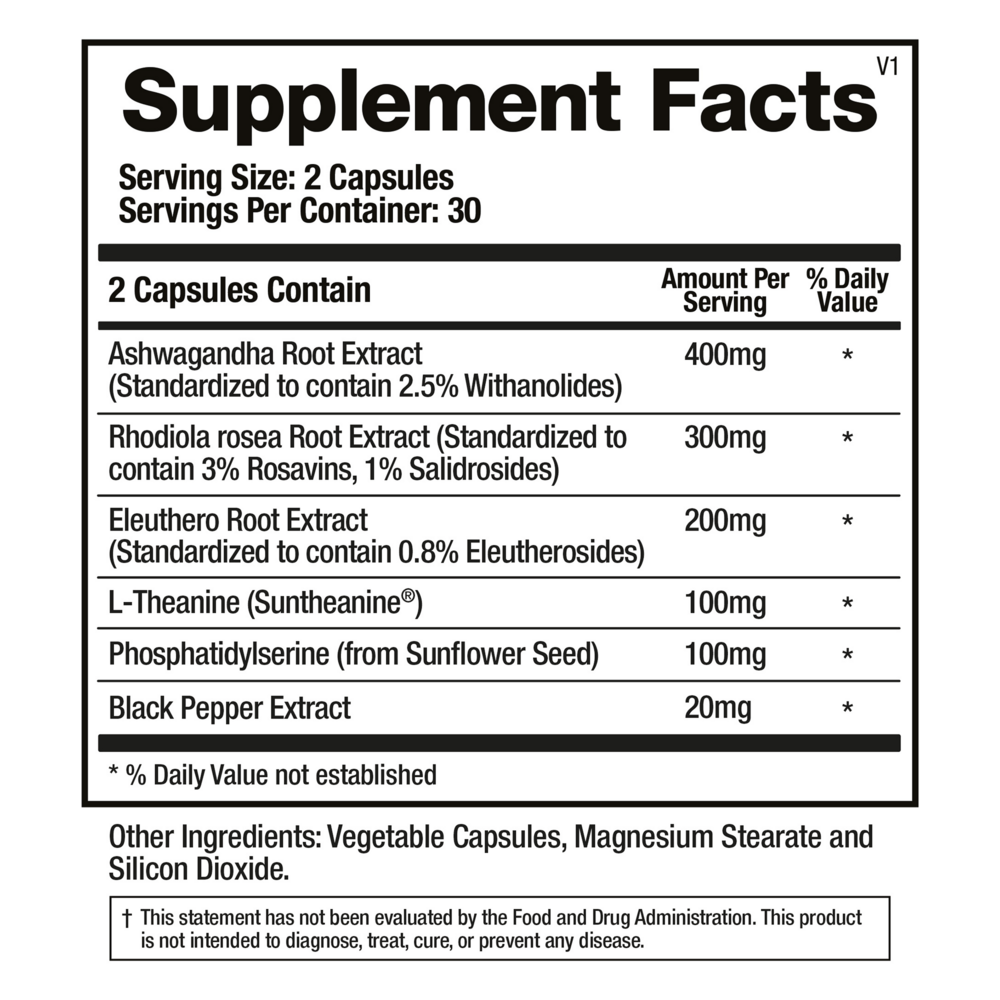 Adapt Align Supplement Facts Label