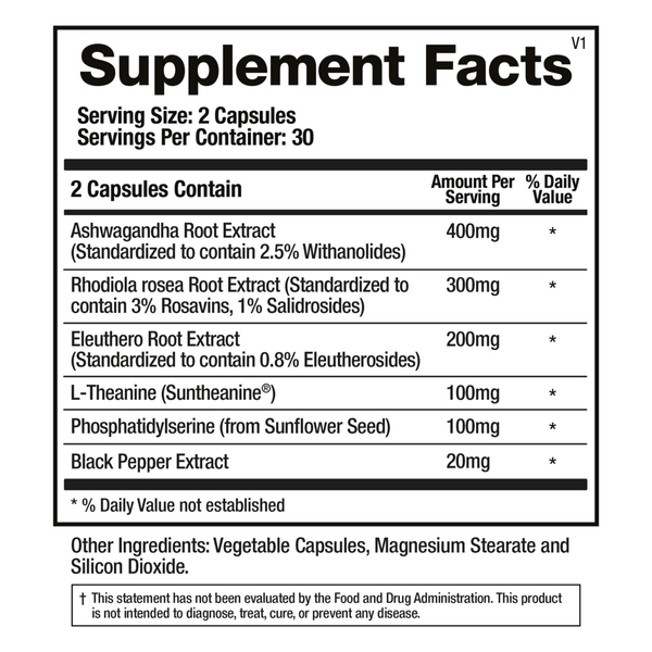 Adapt Align Supplement Facts Label