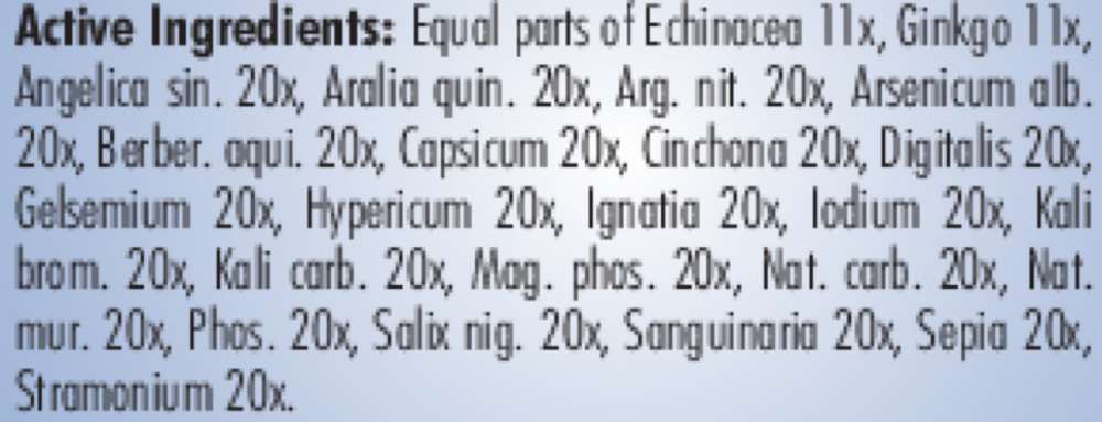 PRO Distress Mood Sadness Supplement Facts Label