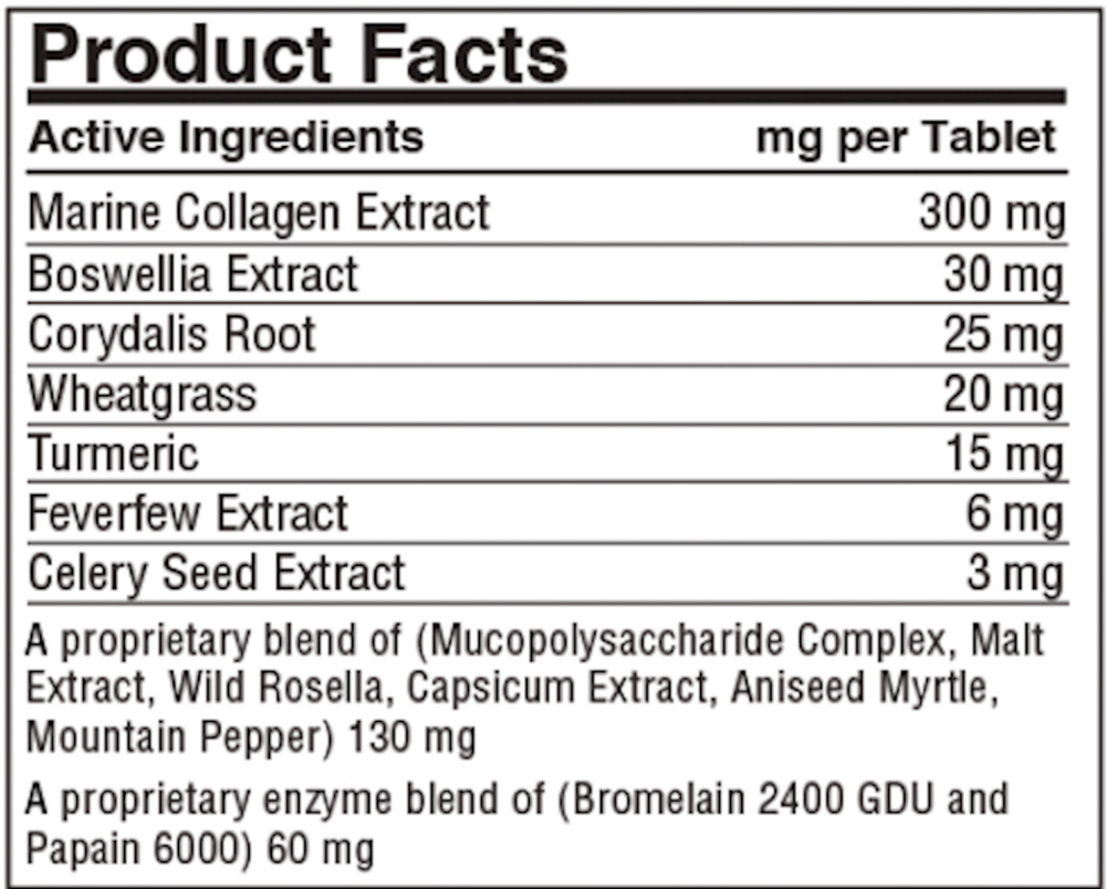 DGP Supplement Facts Label