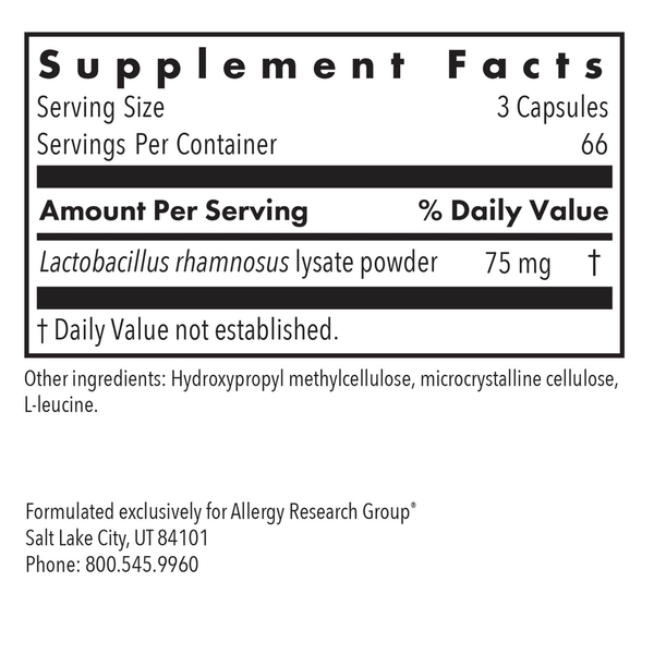 ImmunoBiotic Pro 200 Count Supplement Facts Label