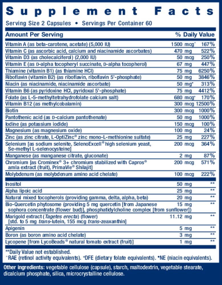 Two-Per-Day Capsules Supplement Facts Label