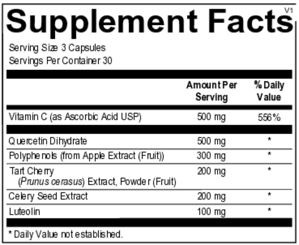 UA-X Pro Supplement Facts Label