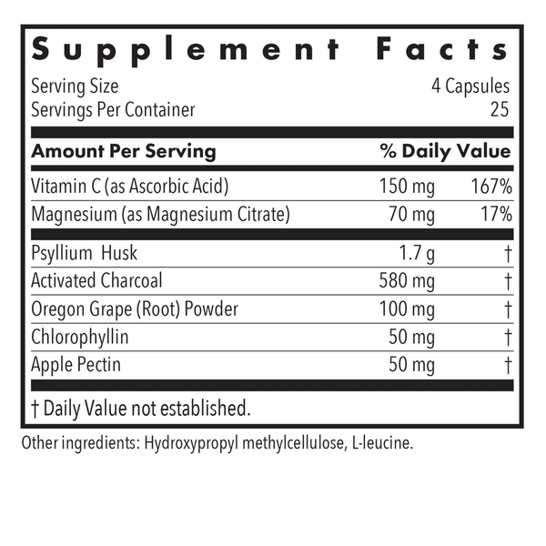 GastroCleanse Supplement Facts Label