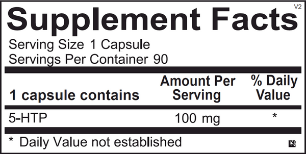 5-HTP Supplement Facts Label