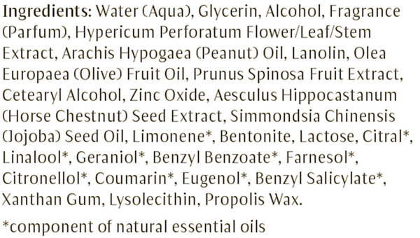 Hydrating Foot Cream Supplement Facts Label