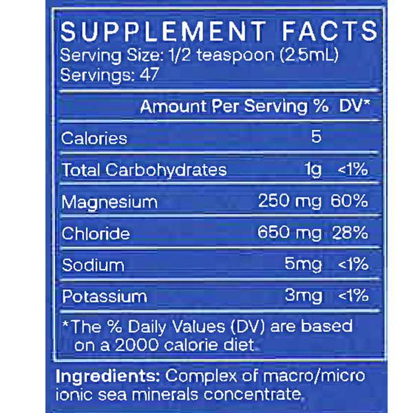 Remineralize Macro + Micro Minerals Supplement Facts Label