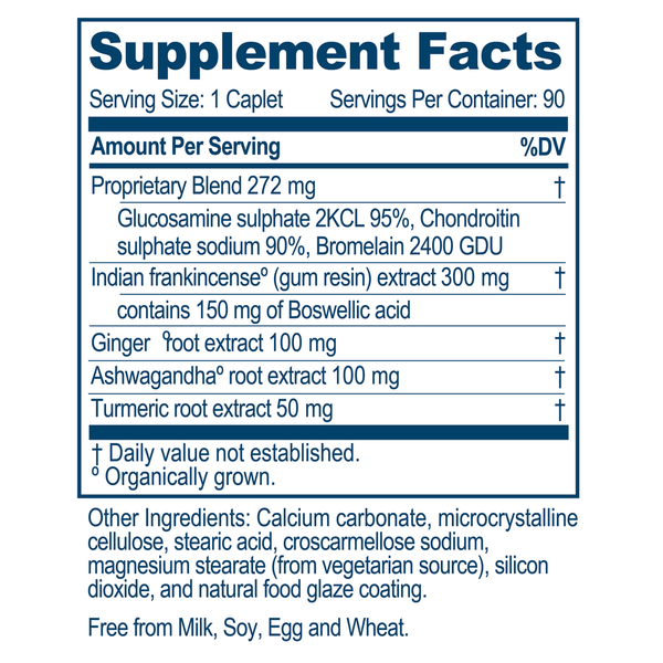 Boswelya Plus Supplement Facts Label