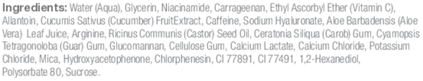 Vitamin C Bright Eye Gel Pads Supplement Facts Label