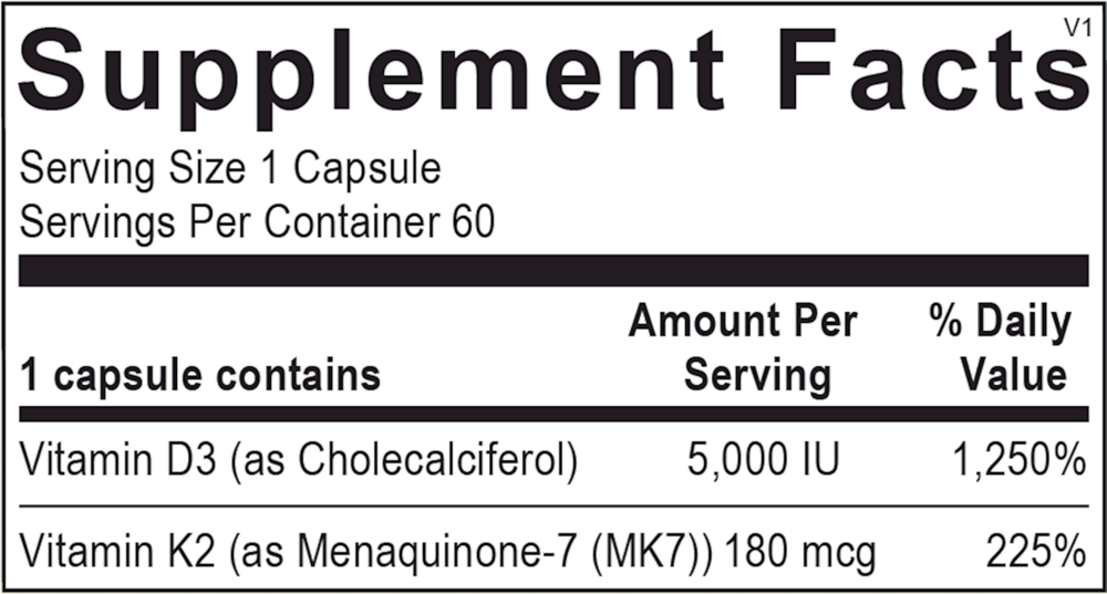 K-Force Supplement Facts Label