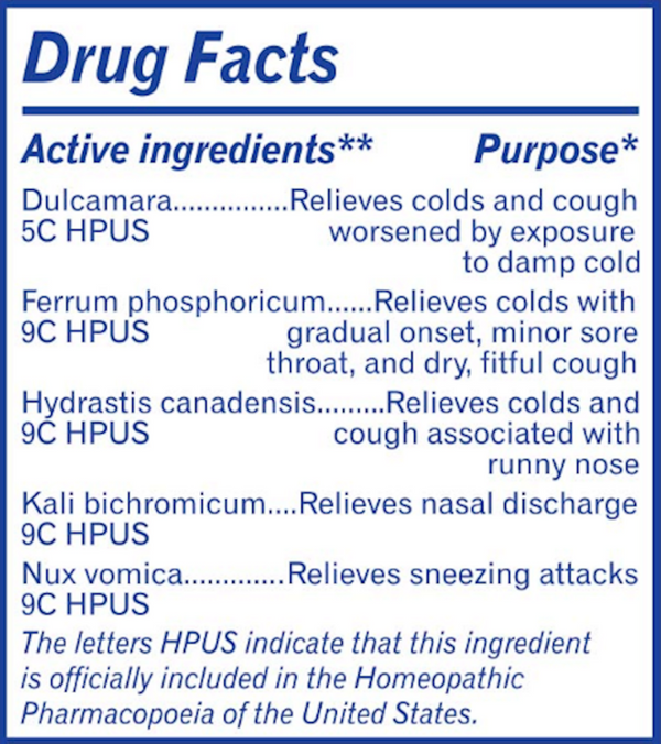 Chestal Adult Cough Honey Supplement Facts Label