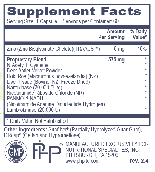 Cell Health Assist Supplement Facts Label