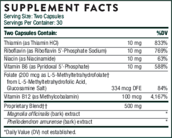 DISCONTINUED - Craving and Stress Support (formerly Relora Plus) Supplement Facts Label