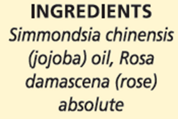 Rose Absolute in Jojoba Supplement Facts Label