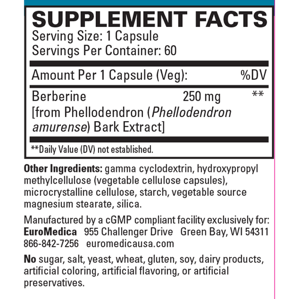 Berberine Ultra Absorb Supplement Facts Label