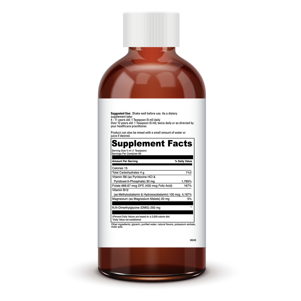 Behavior Balance-DMG Liquid Supplement Facts Label