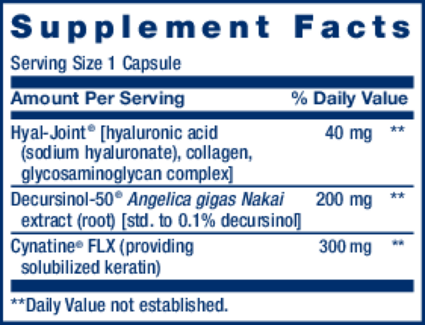 Fast-Acting Joint Formula Supplement Facts Label