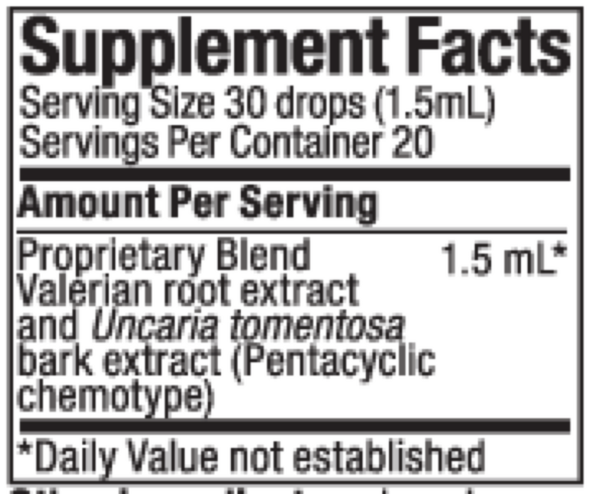RelaxMedix Supplement Facts Label