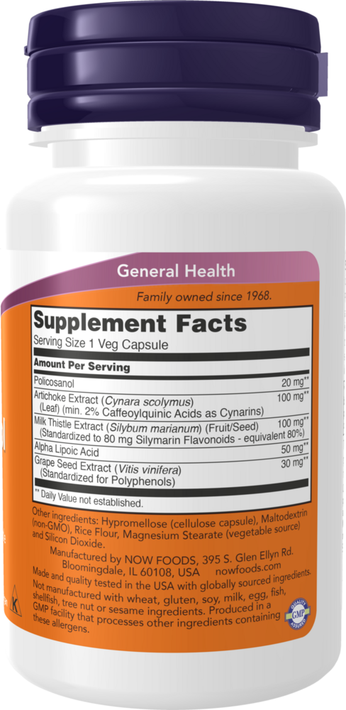 Double Strength Policosanol Supplement Facts Label