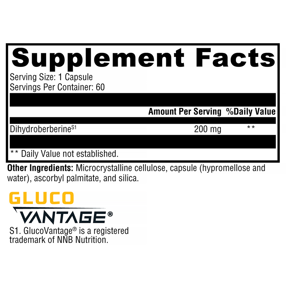 Berberine ES-5 Supplement Facts Label