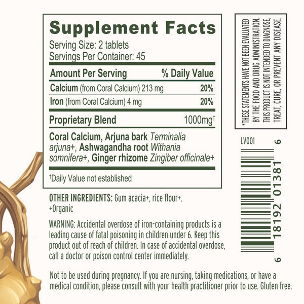 Healthy Bones Supplement Facts Label
