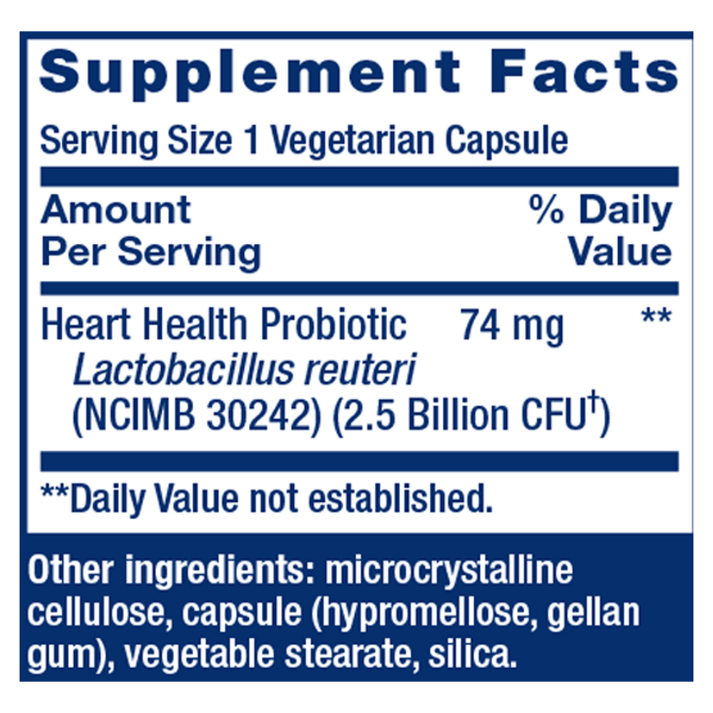 FLORASSIST® Heart Health Supplement Facts Label