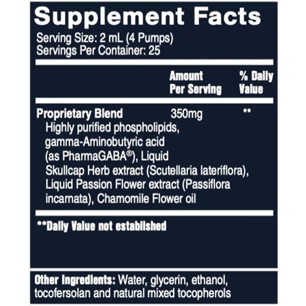 LipoCalm® Supplement Facts Label