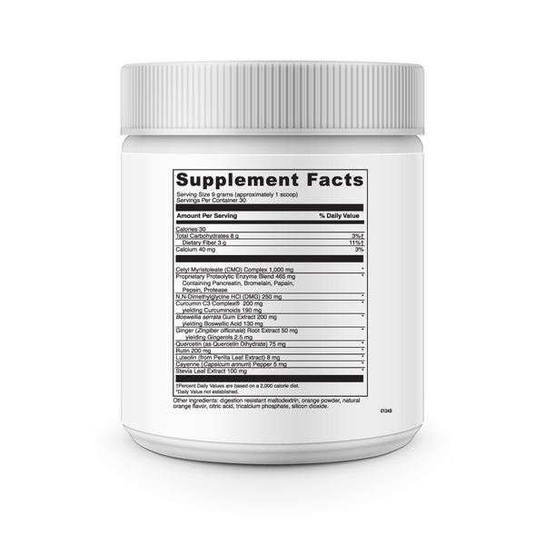 Enz Flame Supplement Facts Label