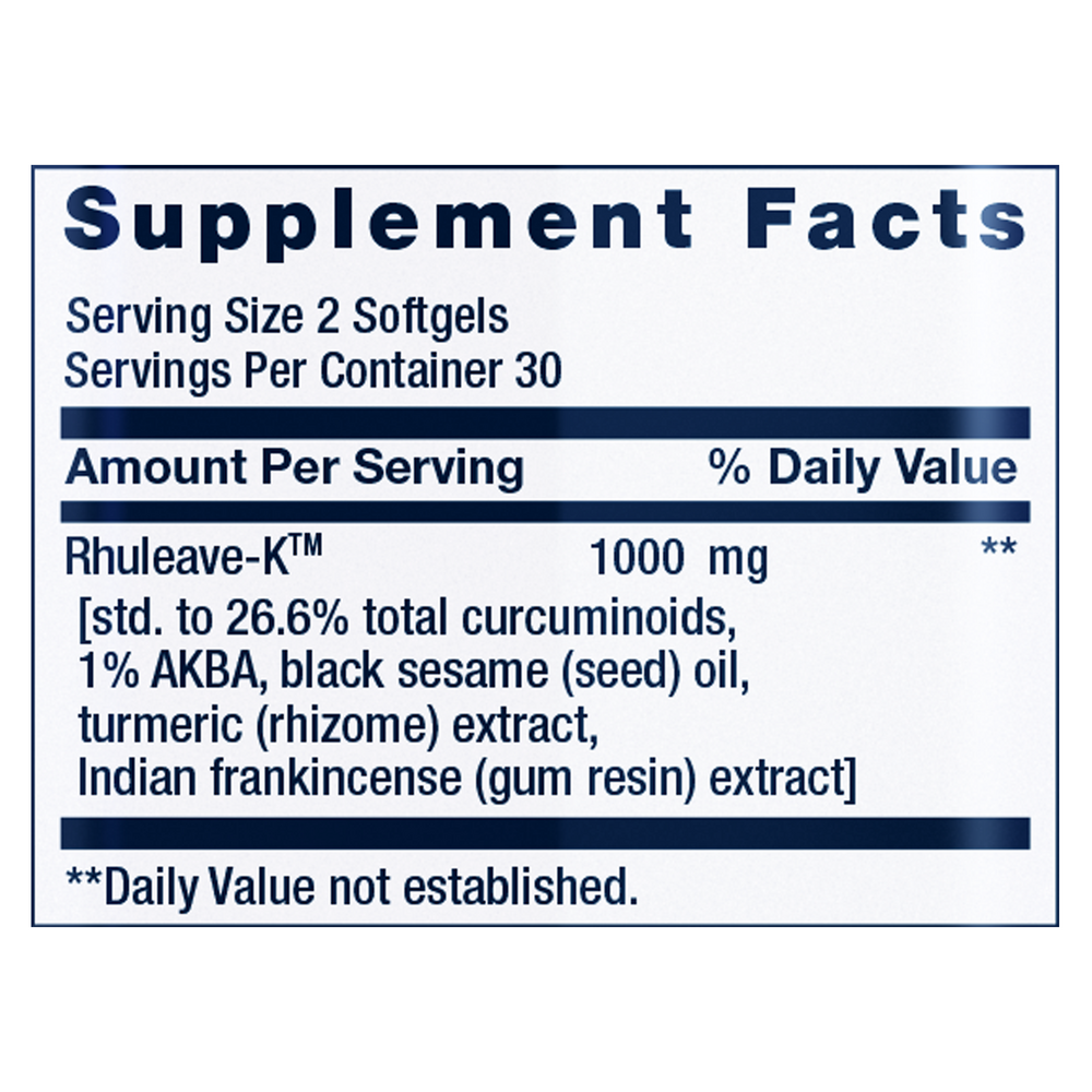 Fast Acting Relief* Supplement Facts Label
