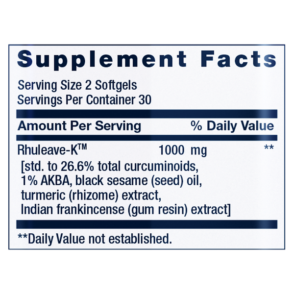 Fast Acting Relief* Supplement Facts Label