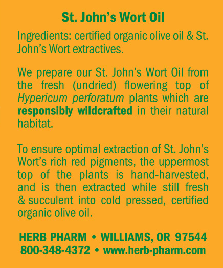 St. John's Wort Oil/Hypericum perforatum Supplement Facts Label