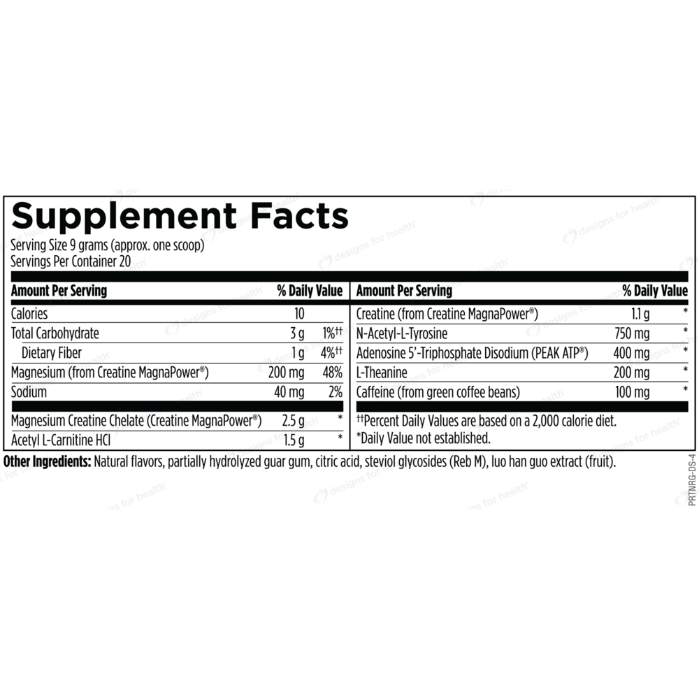 Workout Complex Supplement Facts Label