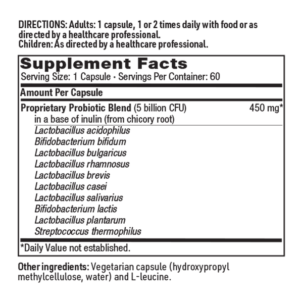 Ther-Biotic Vital-10 Supplement Facts Label