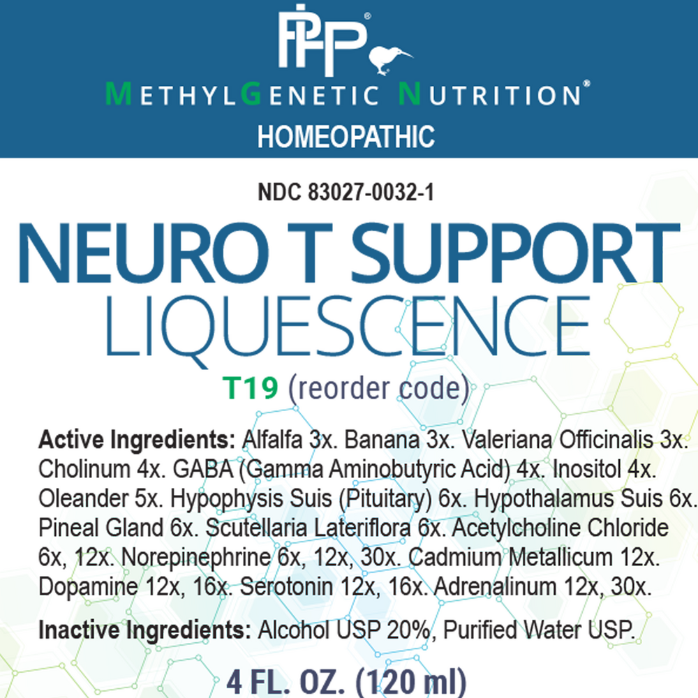 Neuro T Support Liquescence Supplement Facts Label