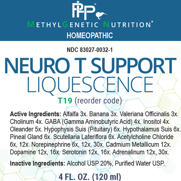 Neuro T Support Liquescence Supplement Facts Label