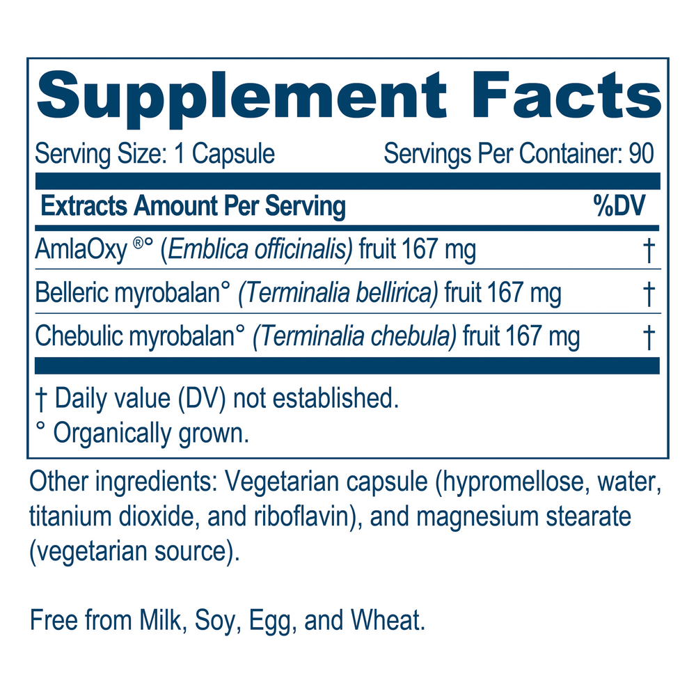 Trifal Supplement Facts Label