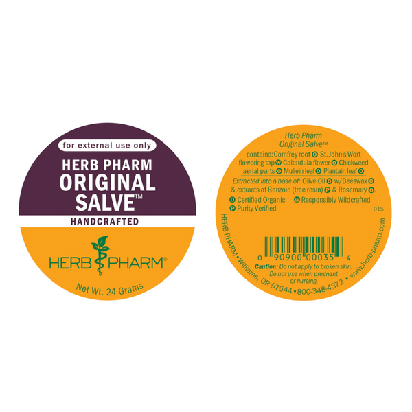 Original Salve Supplement Facts Label