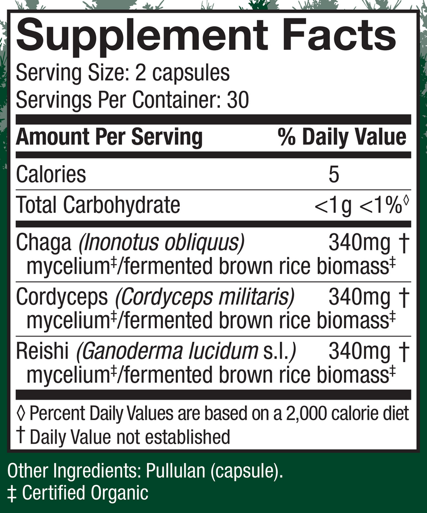 Breathe CAPSULES Supplement Facts Label