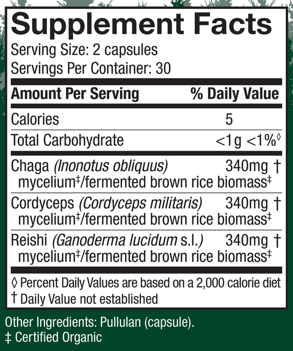 Breathe CAPSULES Supplement Facts Label