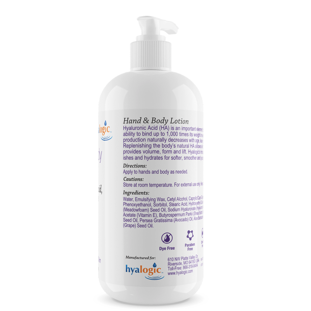 Hand & Body Lotion with HA Supplement Facts Label