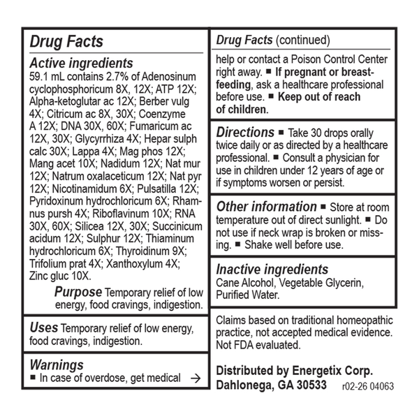 Metabopath Supplement Facts Label