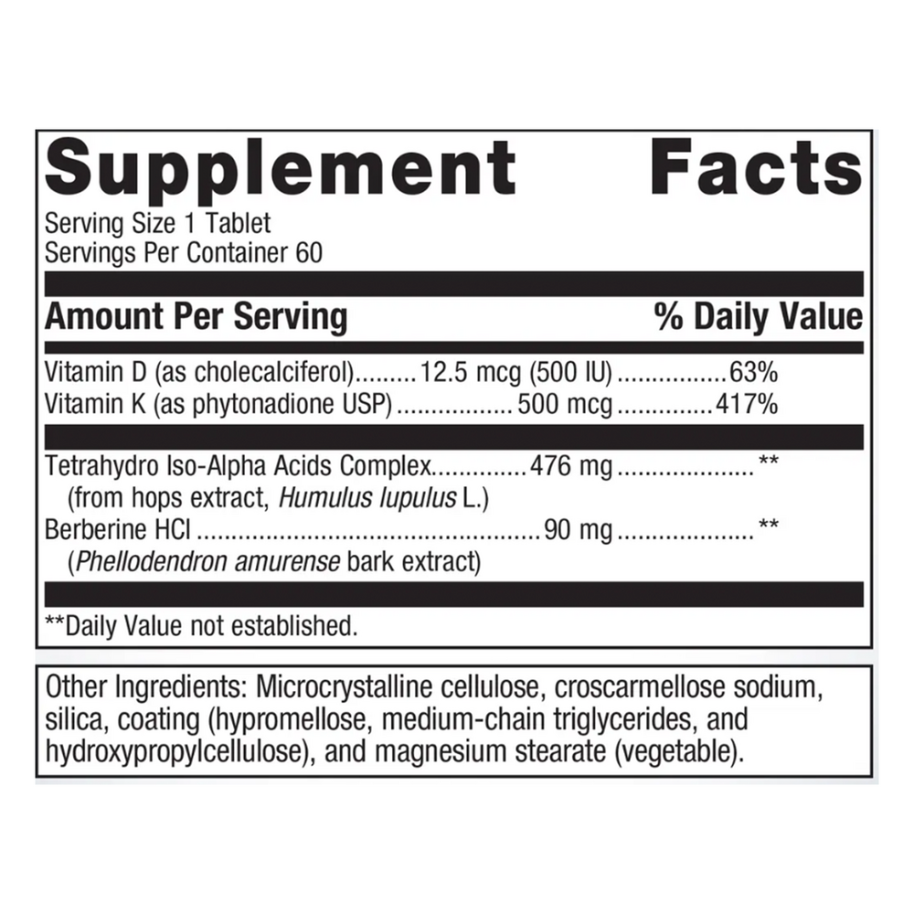 Ostera Supplement Facts Label