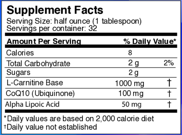 Liquid Maximum Control Weight Management Supplement Facts Label
