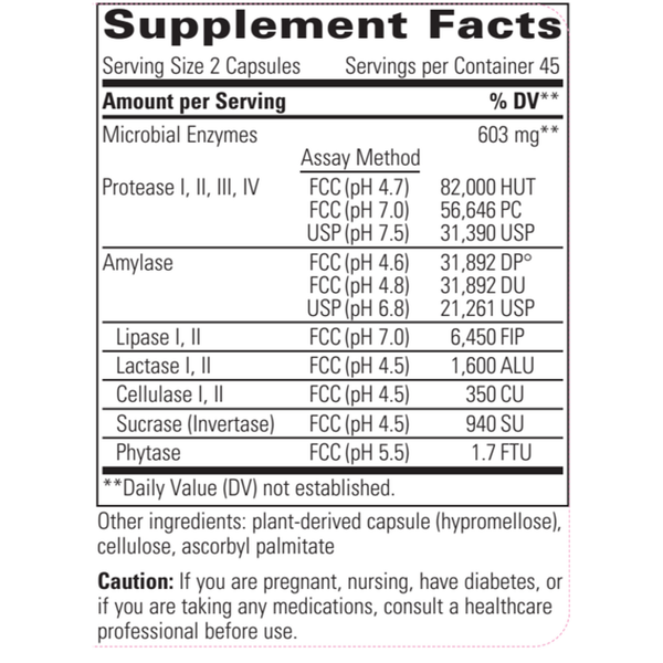 Similase Lipo Supplement Facts Label