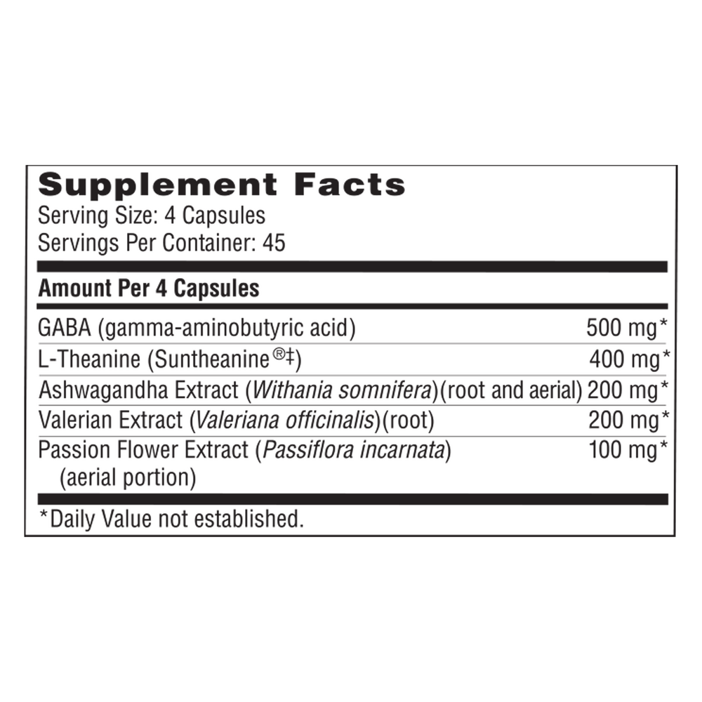Sleep Support Supplement Facts Label