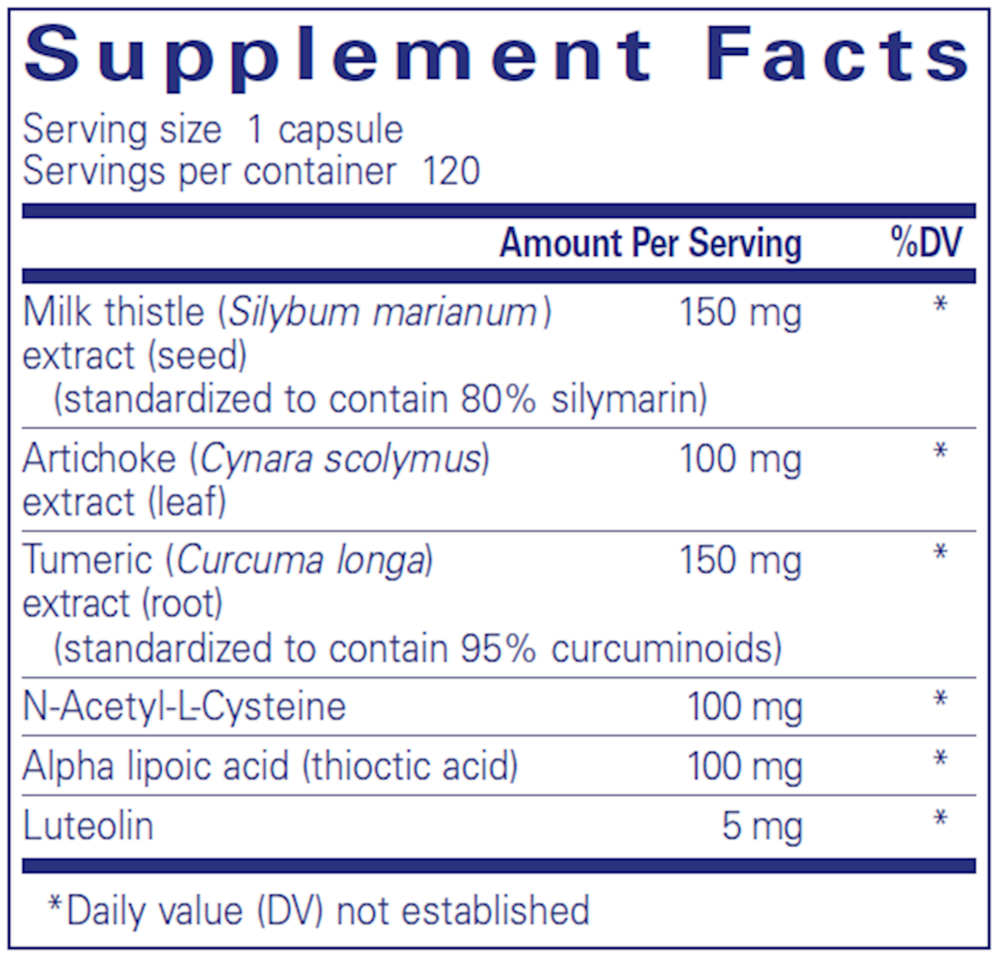 LVR Formula Supplement Facts Label
