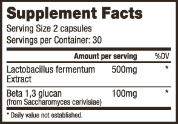 BACKORDER ONLY - Imm-Kine Supplement Facts Label