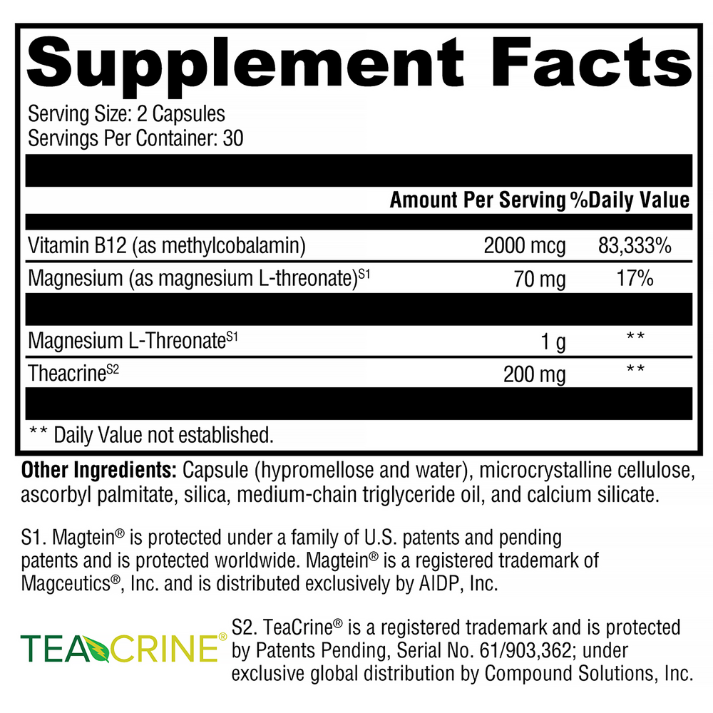 Cogniquil® Supplement Facts Label