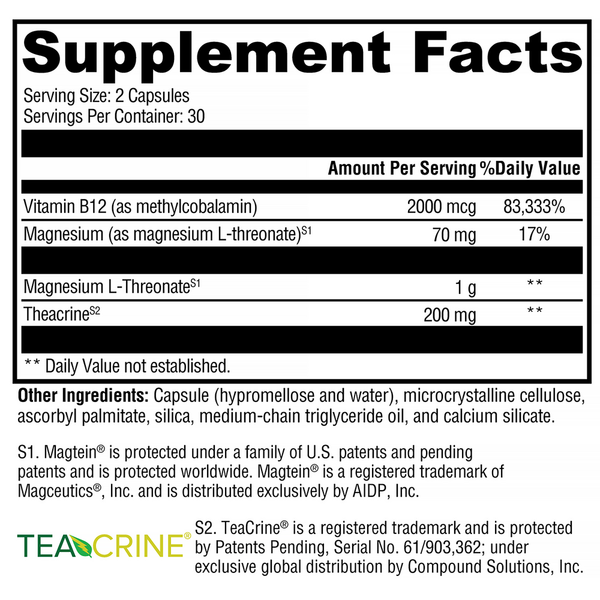 Cogniquil® Supplement Facts Label